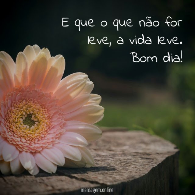 E que o que não for leve