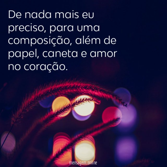 De nada mais eu preciso