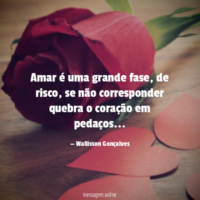 Amar é uma grande fase