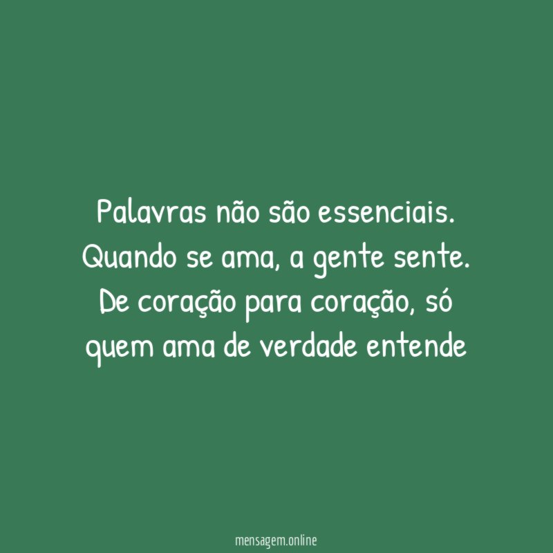 Palavras não são essenciais