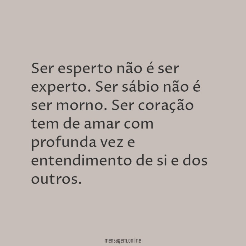 Ser esperto não é ser experto