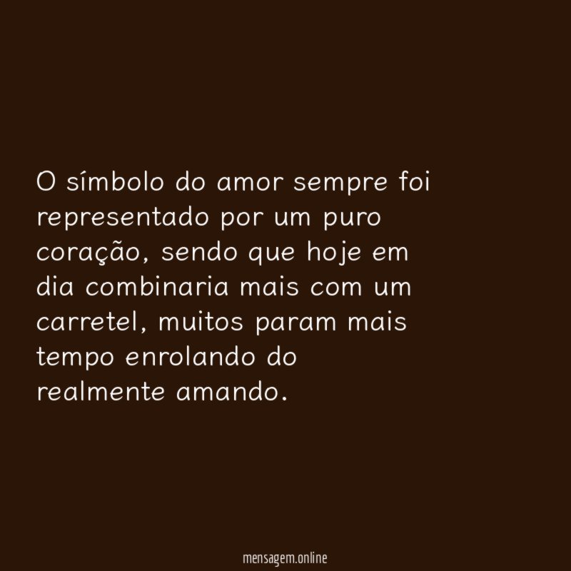 O símbolo do amor sempre foi representado por