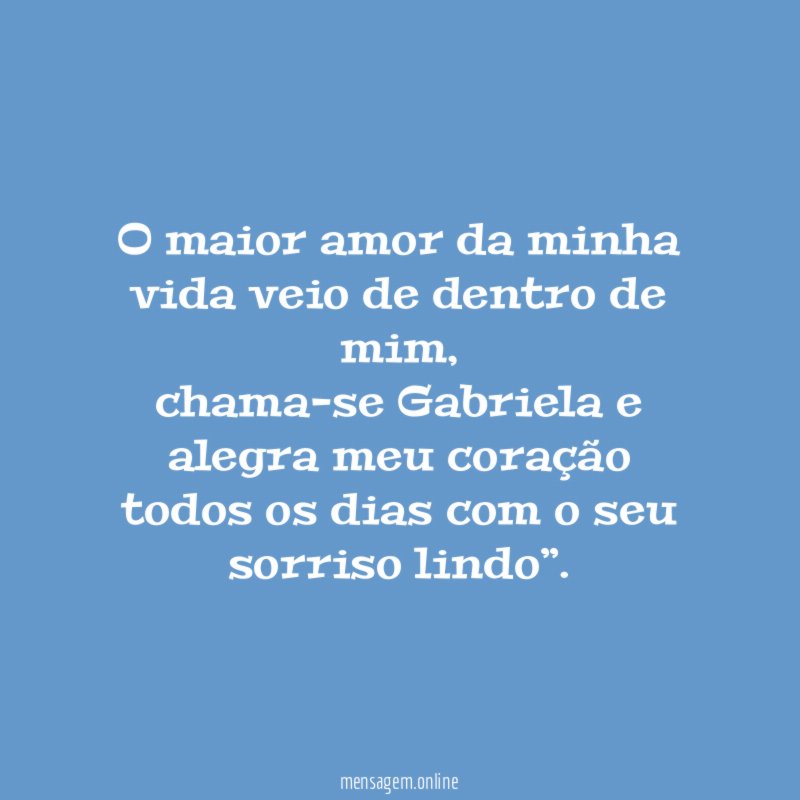 O maior amor da minha vida veio de dentro de mim