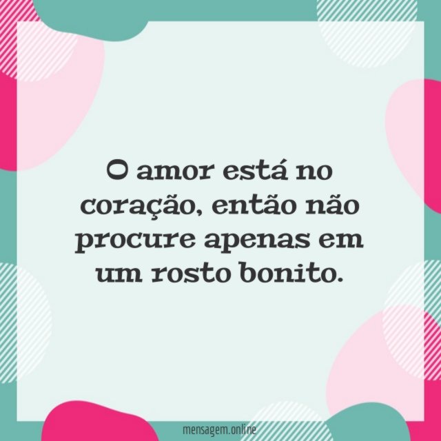 O amor está no coração