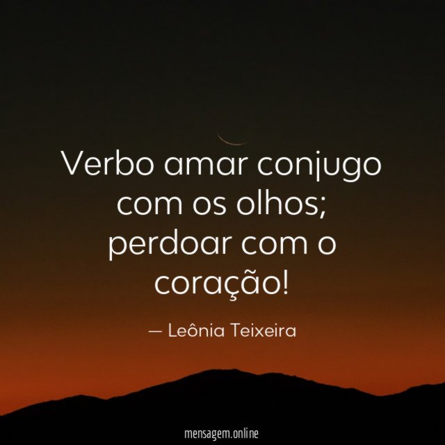 Verbo amar conjugo com os olhos