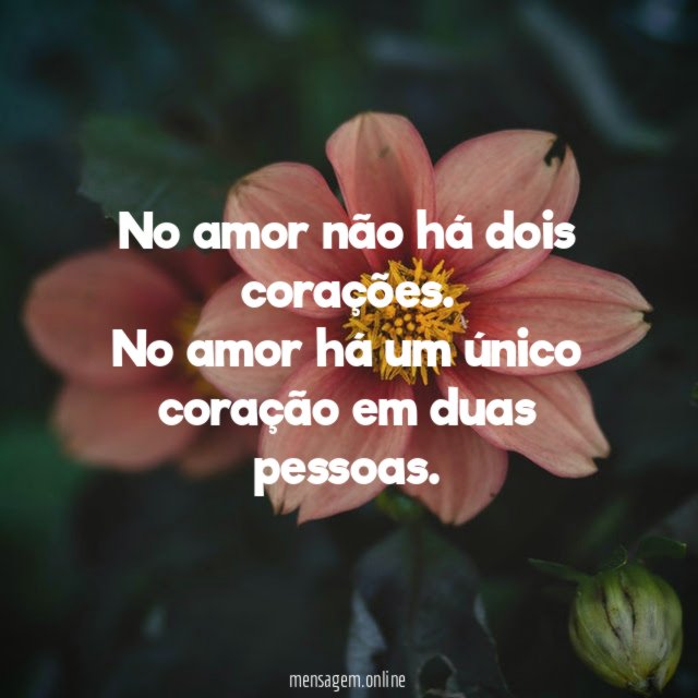 No amor não há dois corações
