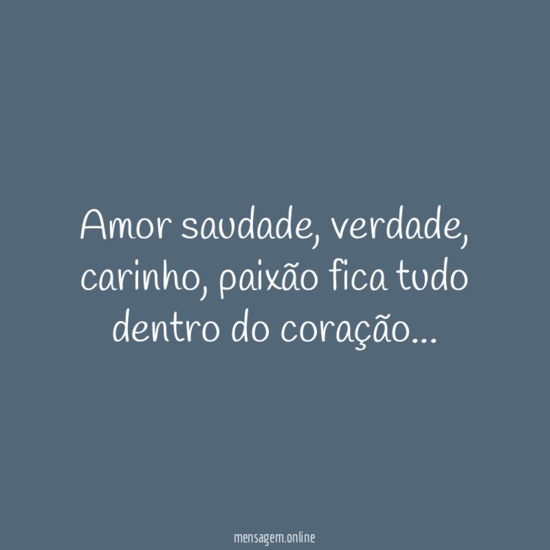Amor saudade