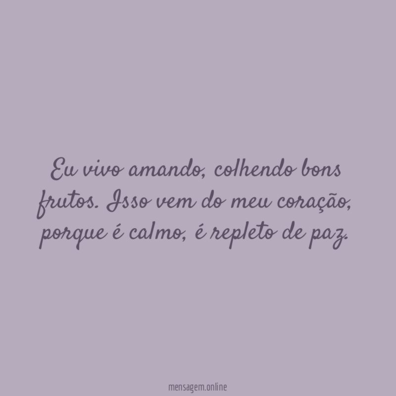 Eu vivo amando