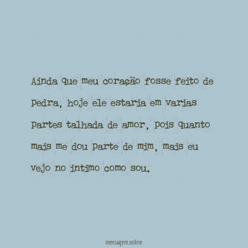 Ainda que meu coração fosse feito de pedra