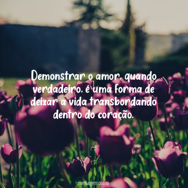 Demonstrar o amor