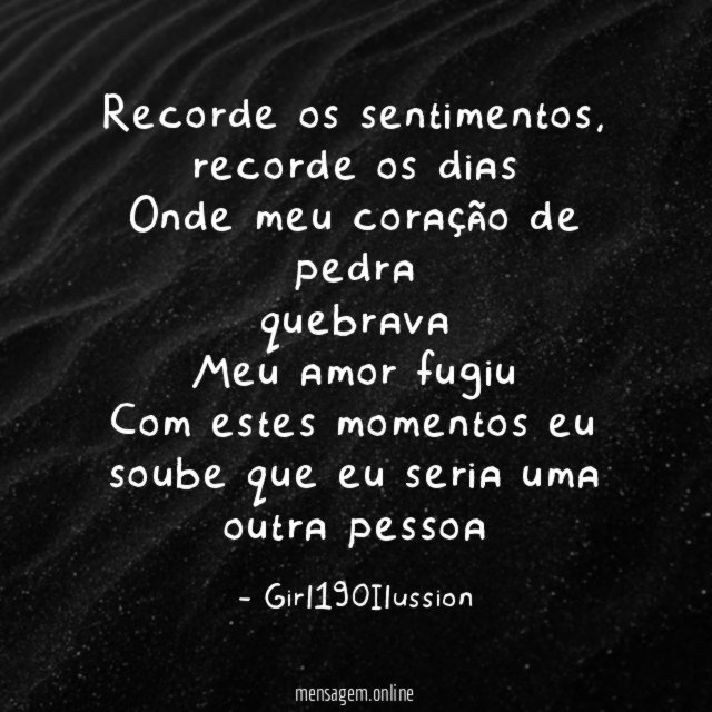 Recorde os sentimentos