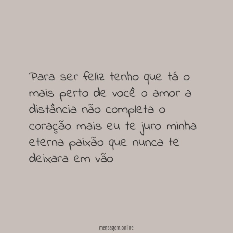 para ser feliz tenho que tá o mais