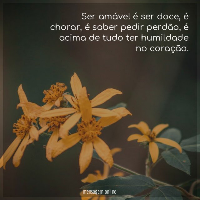Ser amável é ser doce