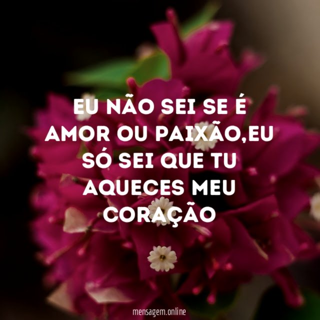 Eu não sei se é amor ou paixão