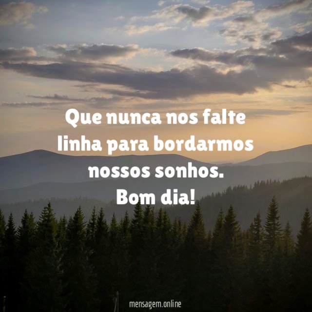 Que nunca nos falte linha para bordarmos nossos sonhos
