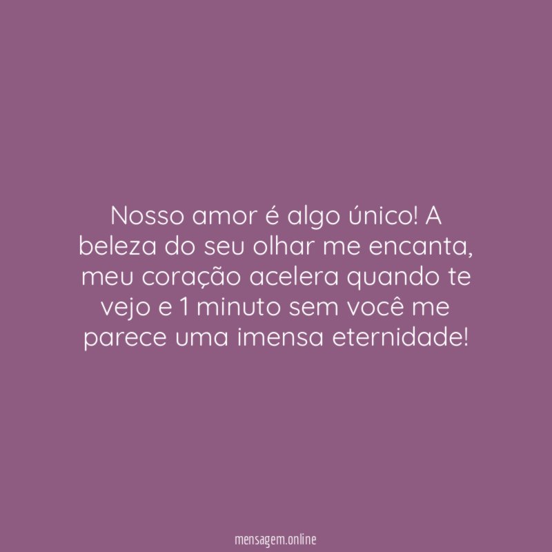 Nosso amor é algo único
