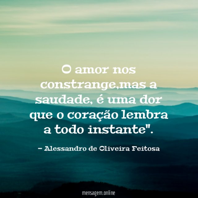 O amor nos constrange