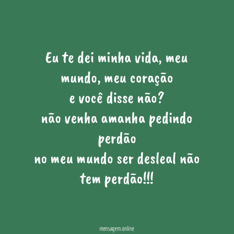 eu te dei minha vida