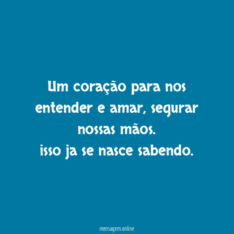 Um coração para nos entender e amar
