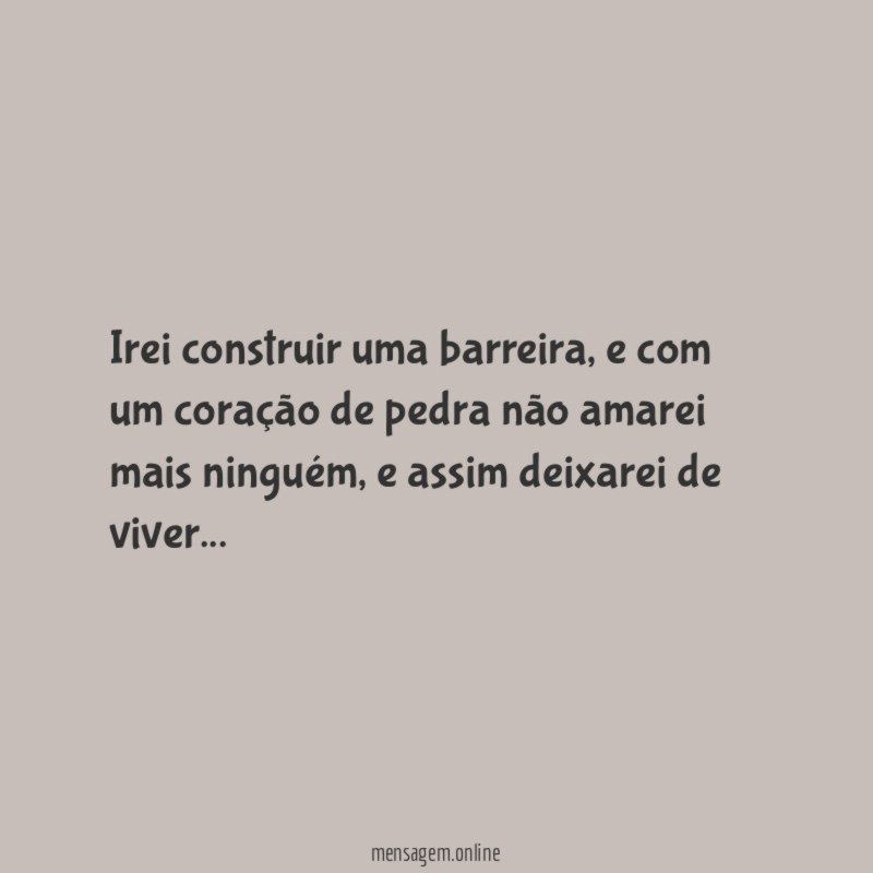 Irei construir uma barreira