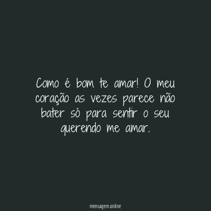Como é bom te amar