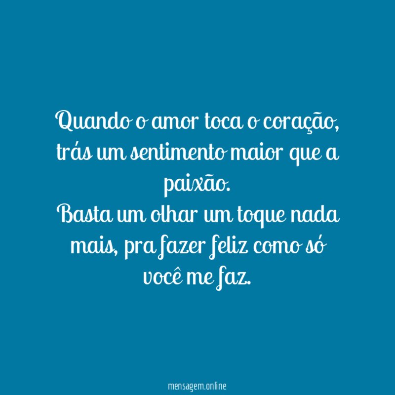 Quando o amor toca o coração