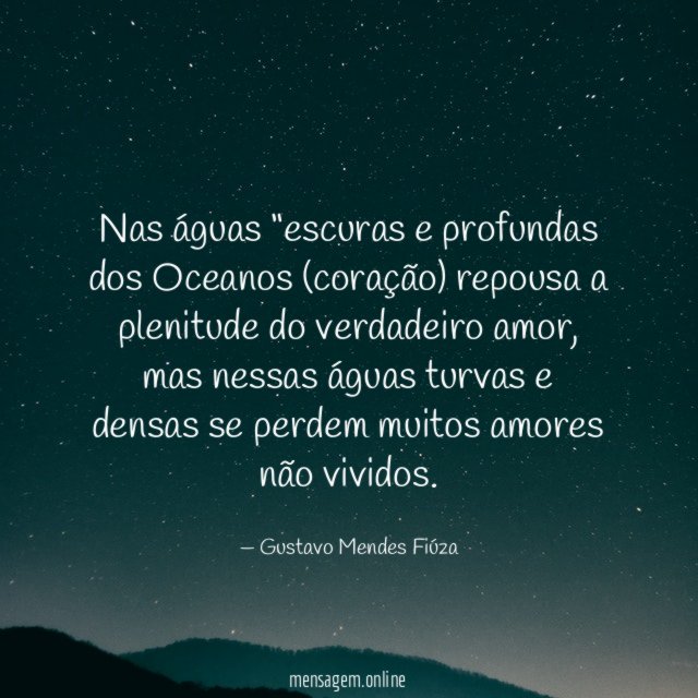 Nas águas “escuras e profundas dos Oceanos (coração)