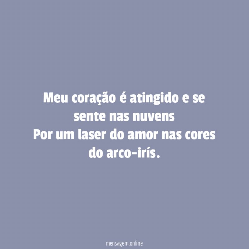 Meu coração é atingido e se sente nas