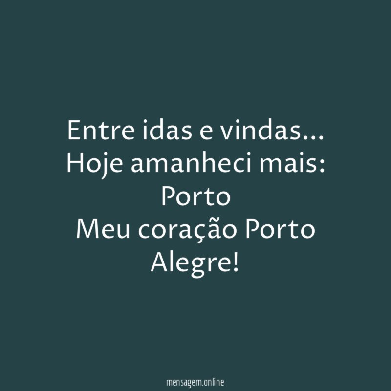 Entre idas e vindas