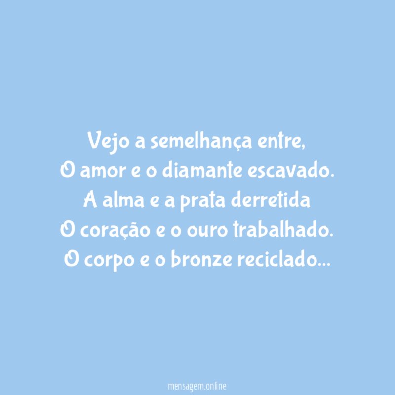 Vejo a semelhança entre