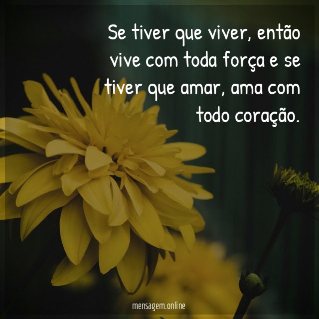 Se tiver que viver