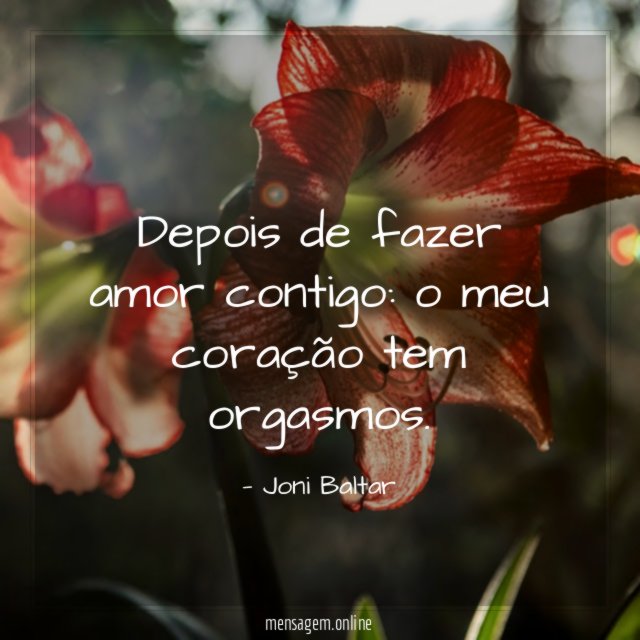 Depois de fazer amor contigo