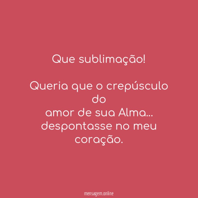 Que sublimação