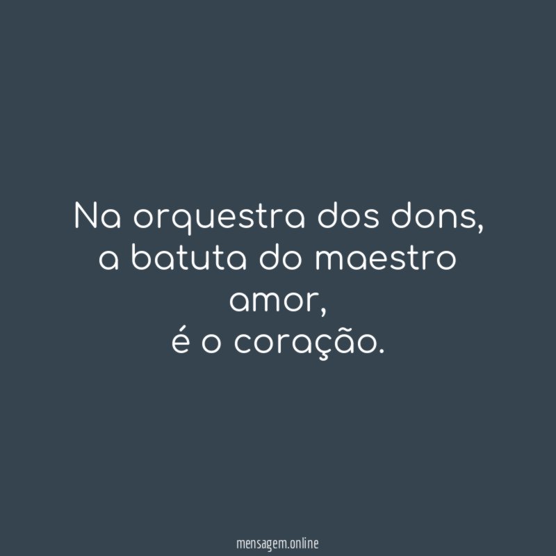 Na orquestra dos dons