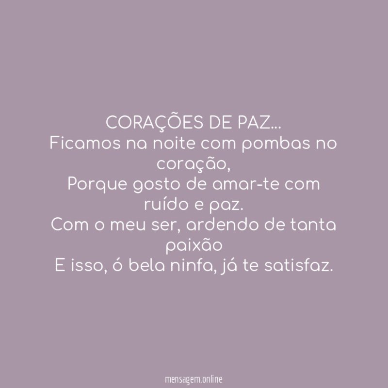 CORAÇÕES DE PAZ