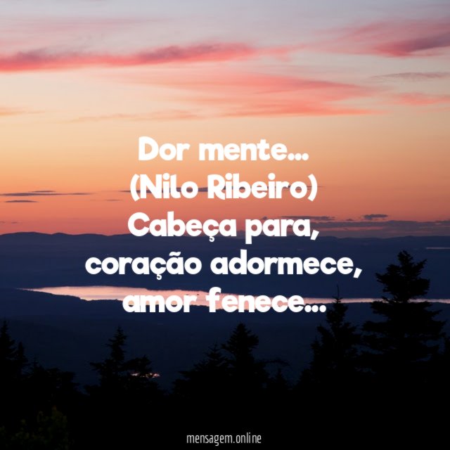 Dor mente…
(Nilo Ribeiro)