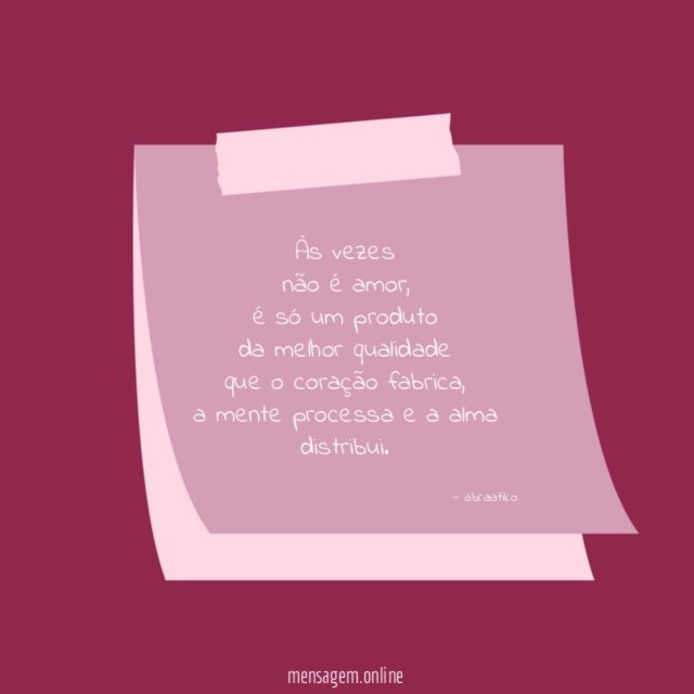 Às vezes não é amor