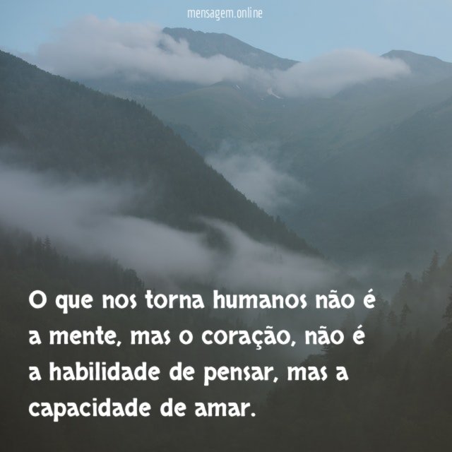 O que nos torna humanos não é a mente