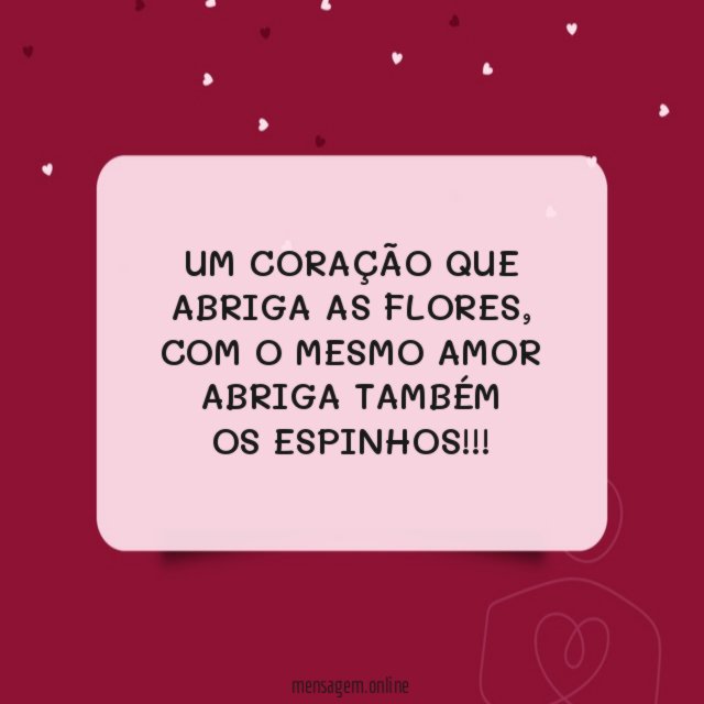 UM CORAÇÃO QUE ABRIGA AS FLORES,
