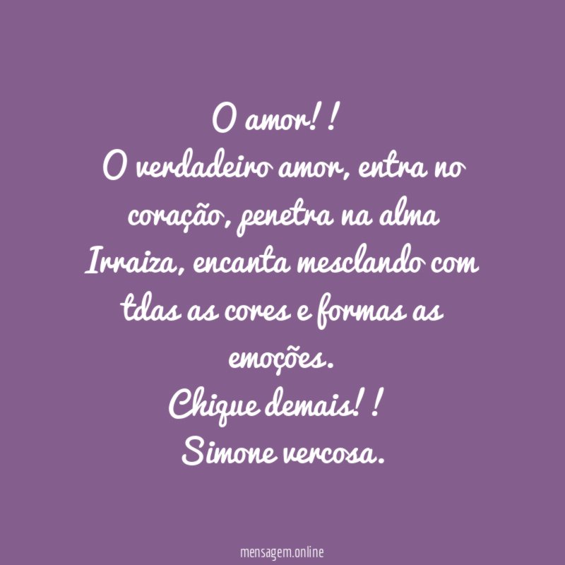 O amor!!