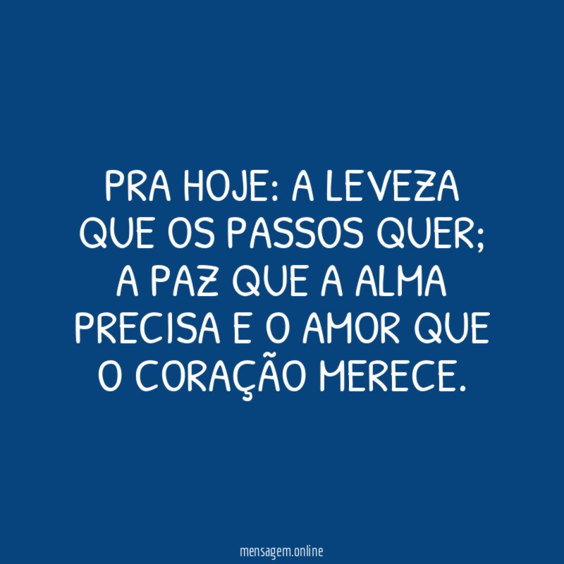 Pra hoje