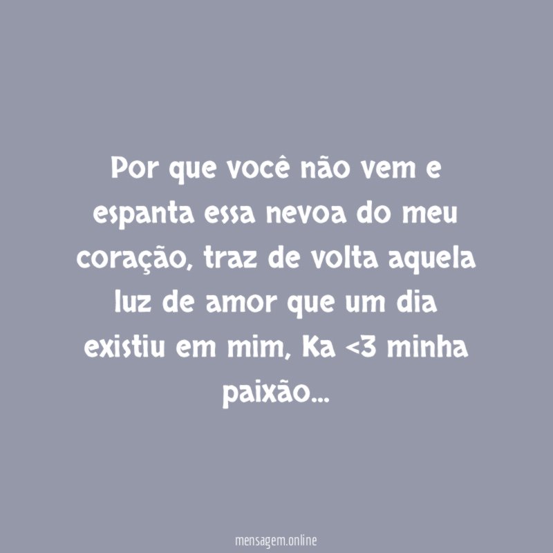 Por que você não vem e espanta