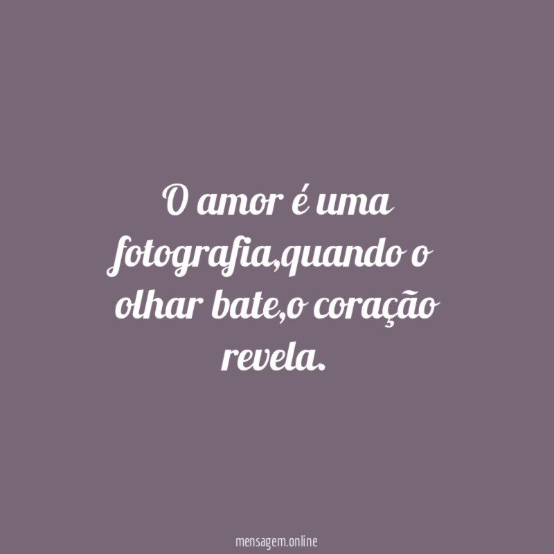 O amor é uma fotografia