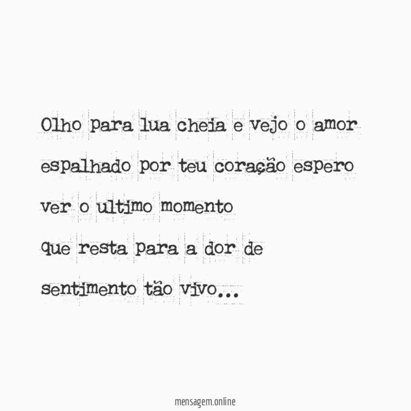olho para lua cheia e vejo o amor espalhado