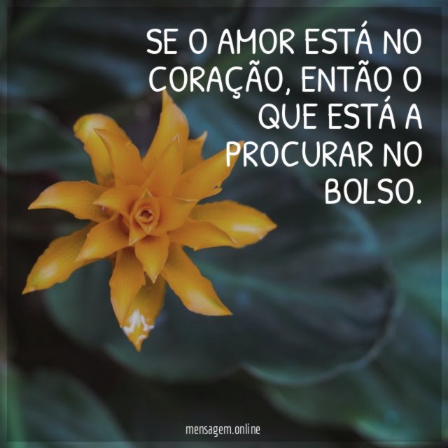 Se o amor está no coração