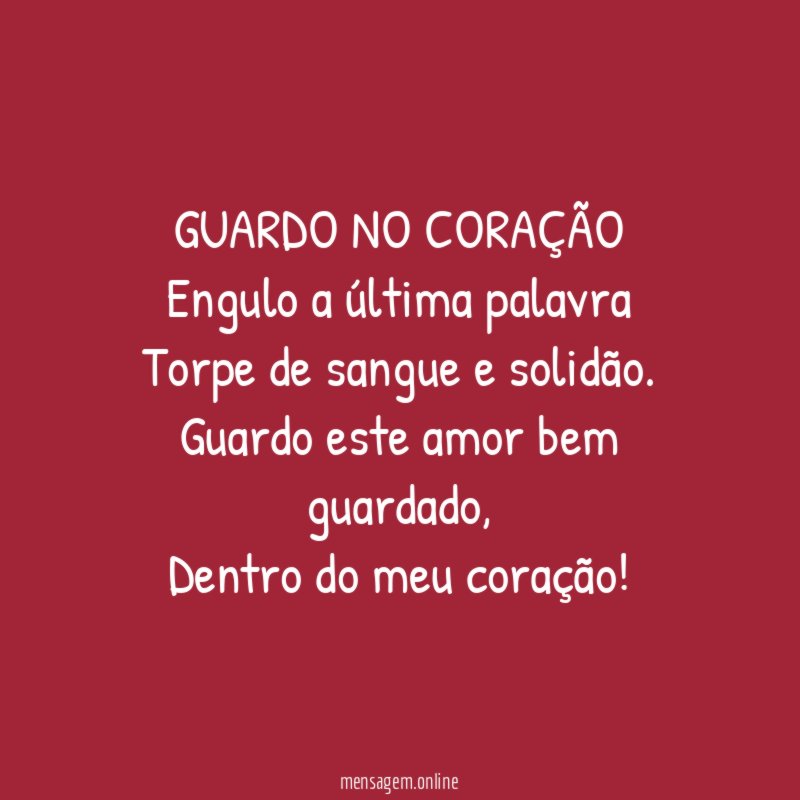 GUARDO NO CORAÇÃO