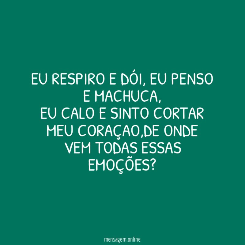 Eu respiro e dói