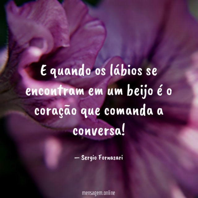 E quando os lábios se encontram em um