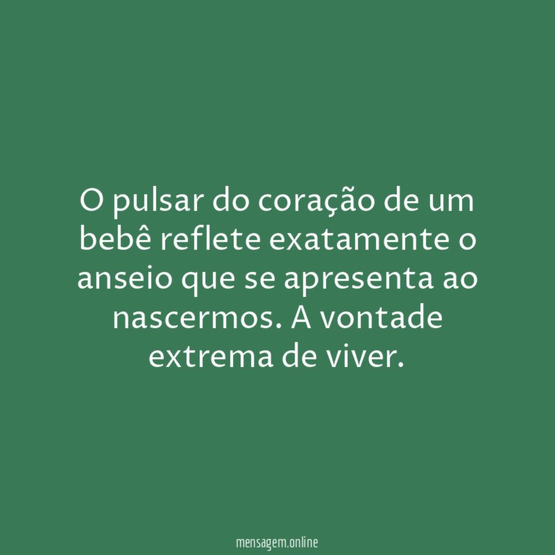 O pulsar do coração de um bebê reflete