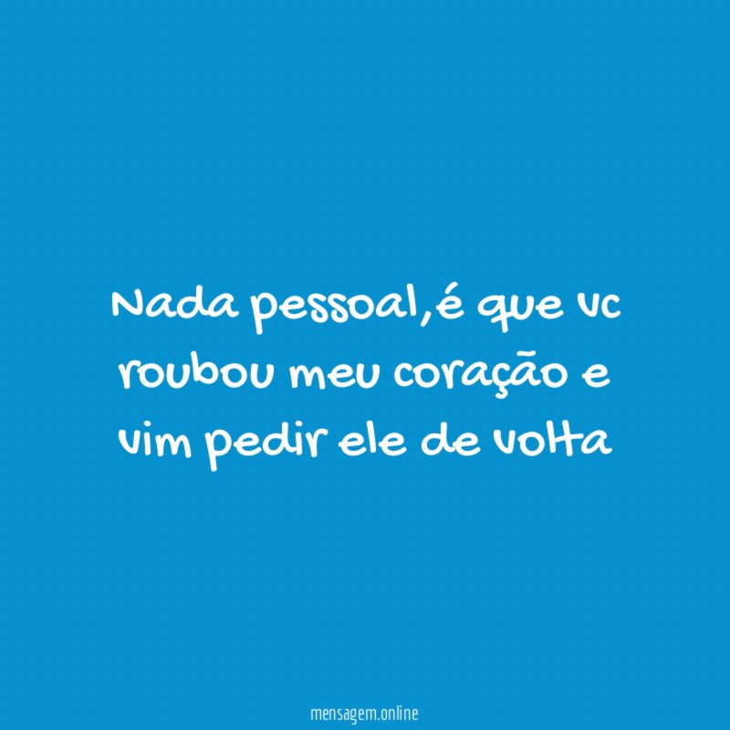 nada pessoal